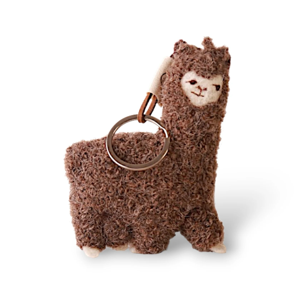 Llavero Alpaca Chata marron