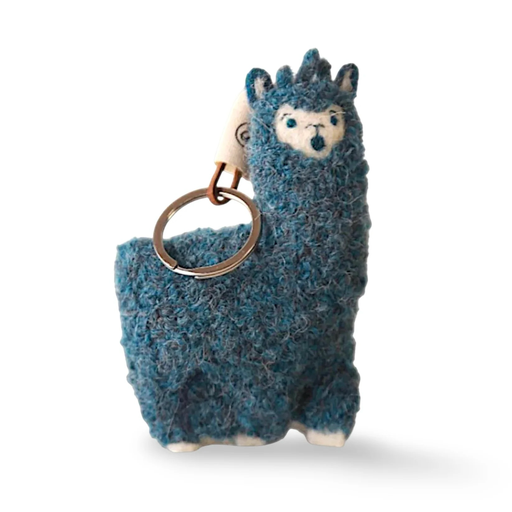[32501] Llavero Alpaca Chata azul